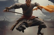 韩国武术家赵云龙胆动作，军事大将的不凡之姿